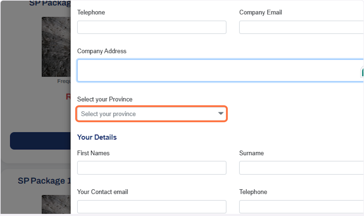 Select your Province