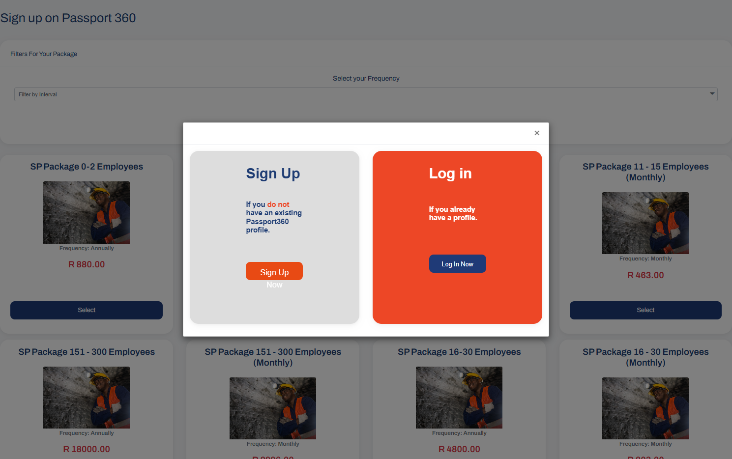 Click on Sign Up Now